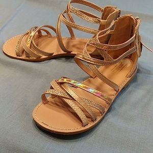 Seychelles girls strappy gold sandals